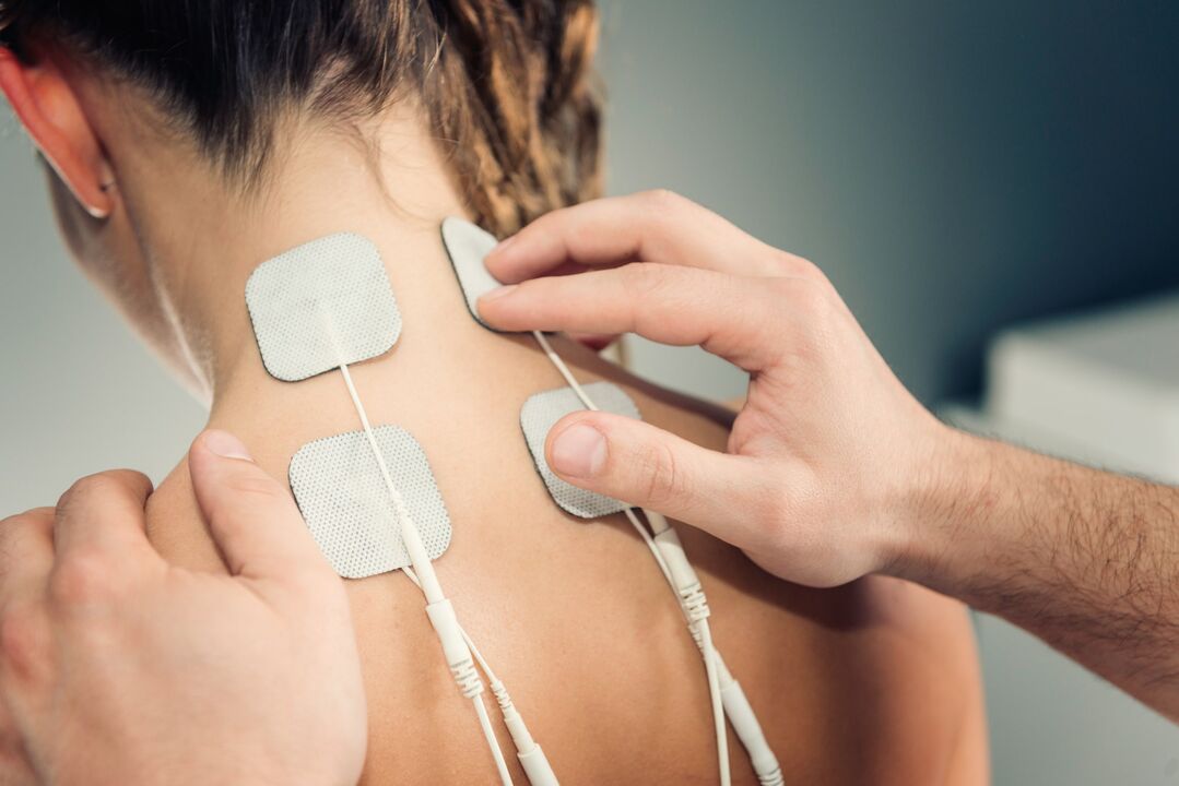 Leictreafóiréis le haghaidh cóireáil osteochondrosis muineál